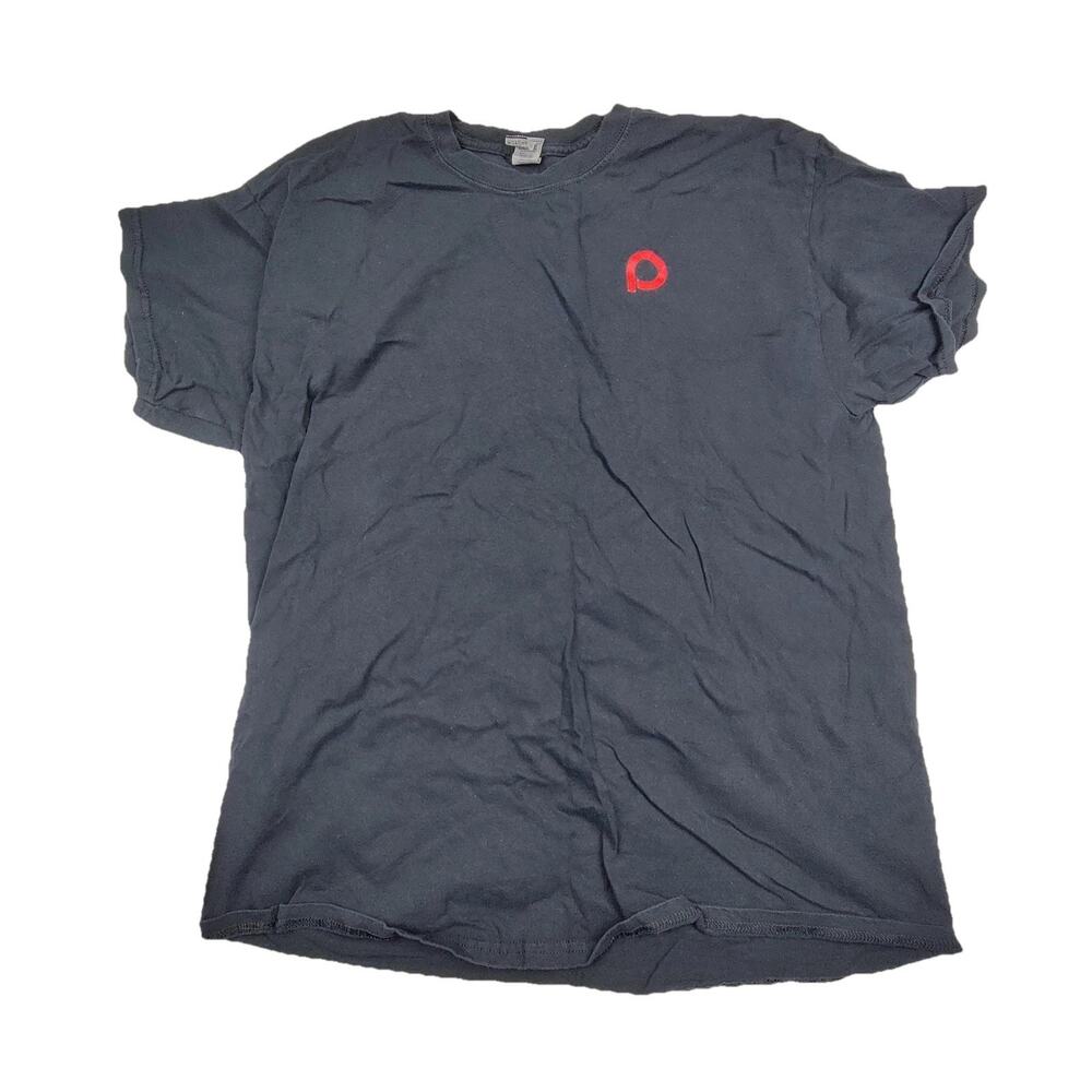 Gildan Ultra Cotton Shirt Mens XL Blue Short Sleeve Crew Neck Logo Graphic Tee